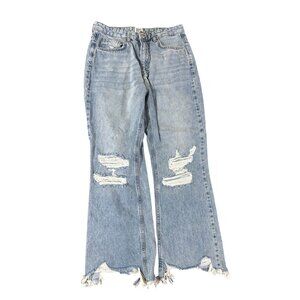 BDG Urban Outfitters Size 29 Distressed Raw Hem Denim Jeans Knee Holes